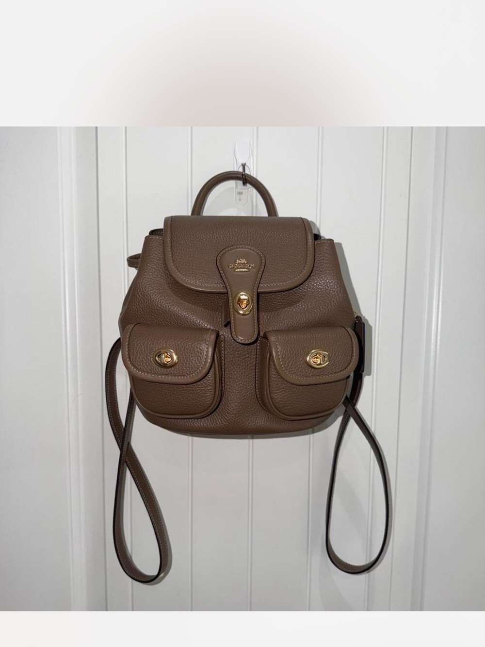 Coach hadley backpack in dark stone